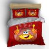 Happy Crab Eating Ice Cream Bedding Duvet Cover Set Duvet Cover Pillowcases  (1*Duvet Cover 2*Pillowcases, Without Duvet Insert)