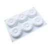 1 Pc Baking 6 Even Sunflower French Mousse Dessert Cake Mold Chrysanthemum Hemp Mold Chocolate Silicone Candle Mold