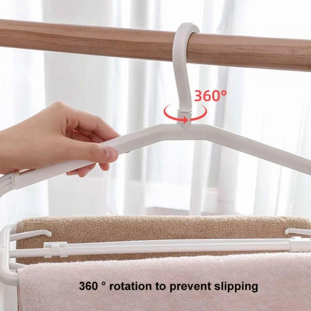 Rotatable Clothes Hanger Scalable Drying Rack Coat Towel Hanger  for Home Closet Balcony
