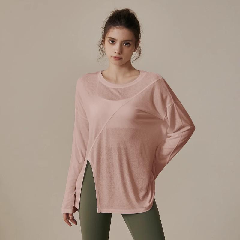 Womens Loose Fit Quick-Dry Yoga Top Short Sleeve Breathable Workout Shirt Running Fitness Pilates Spring Summer