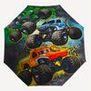 1PC monster trucks Umbrella-8-Rib Reinforced, Automatic Open, Lightweight & Durable, Cute Fashion Accessory for Outdoor, Beach or Casual Use, Beach Um