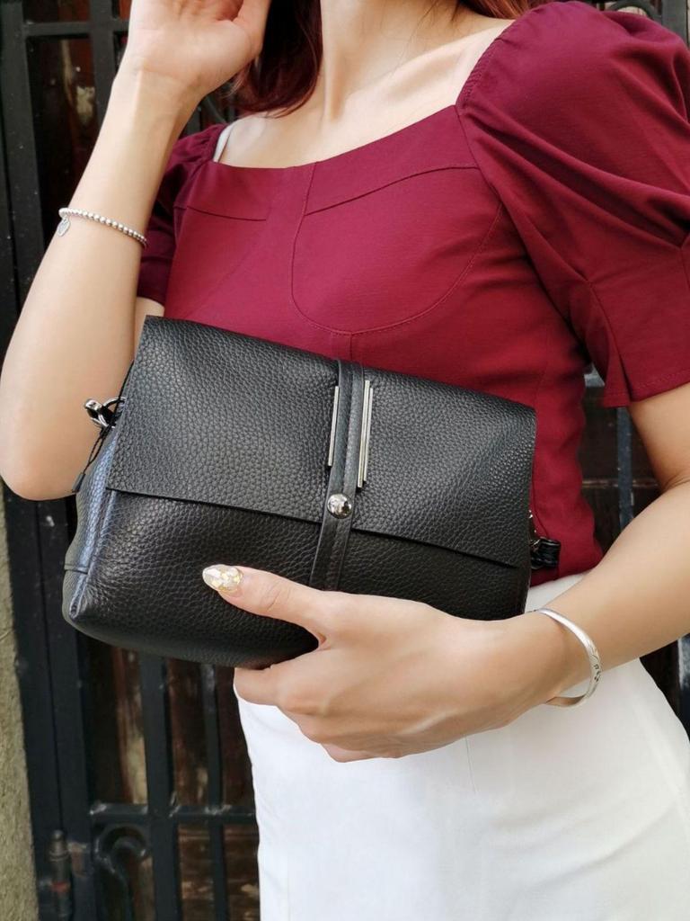 Sac à Bandoulière en Cuir Véritable Style Coréen pour Femme - Sac Décontracté en Cuir de Vache Grande Capacité