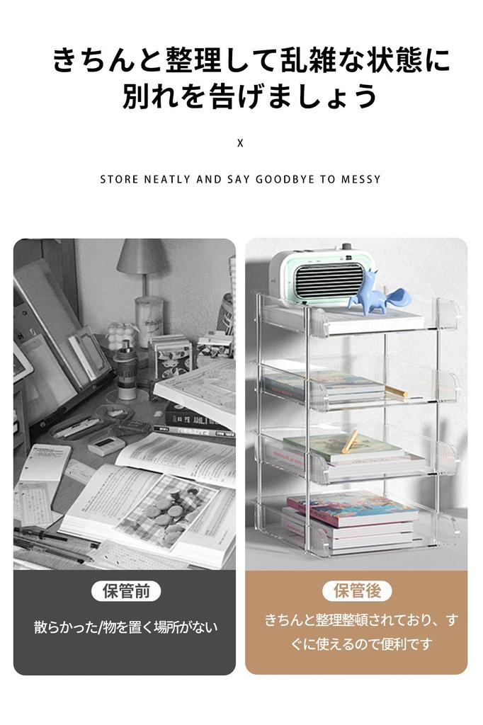 XXIAOTIAN Dokument A4 Vertikal 3 Fächer Dokument Tischplatten-Aufbewahrung Transparentes Dokumenten-Zubehör Stift Schreibwaren Brief Briefablage Ablage, Ablage, Regal,