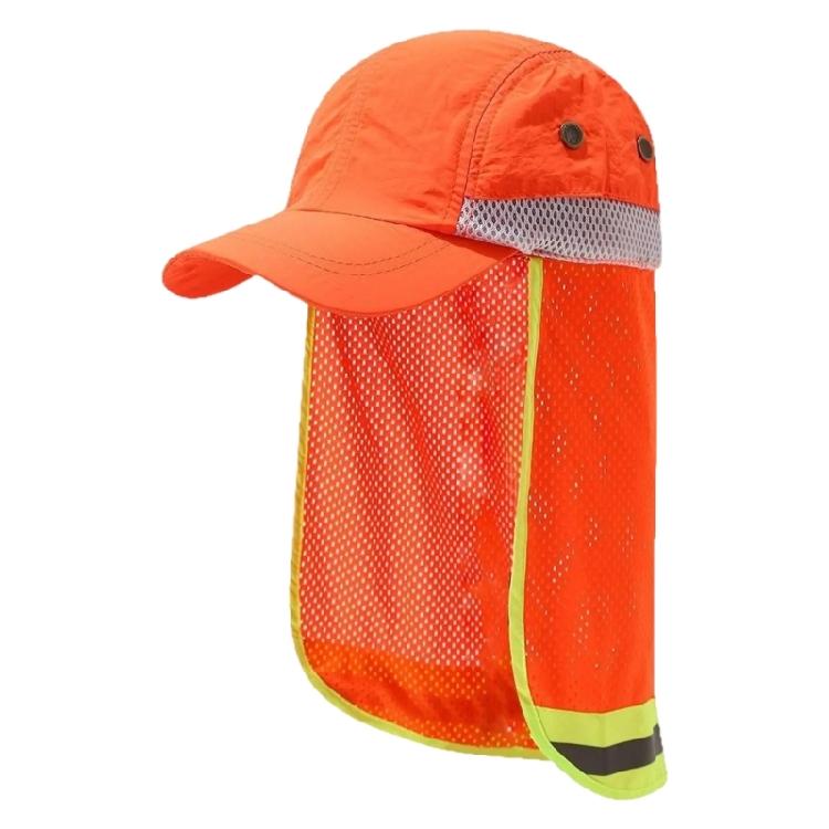Breathable Mesh Fisherman Hat For Great Visibility with Neck Protecting For Road and Construction Worker Safety