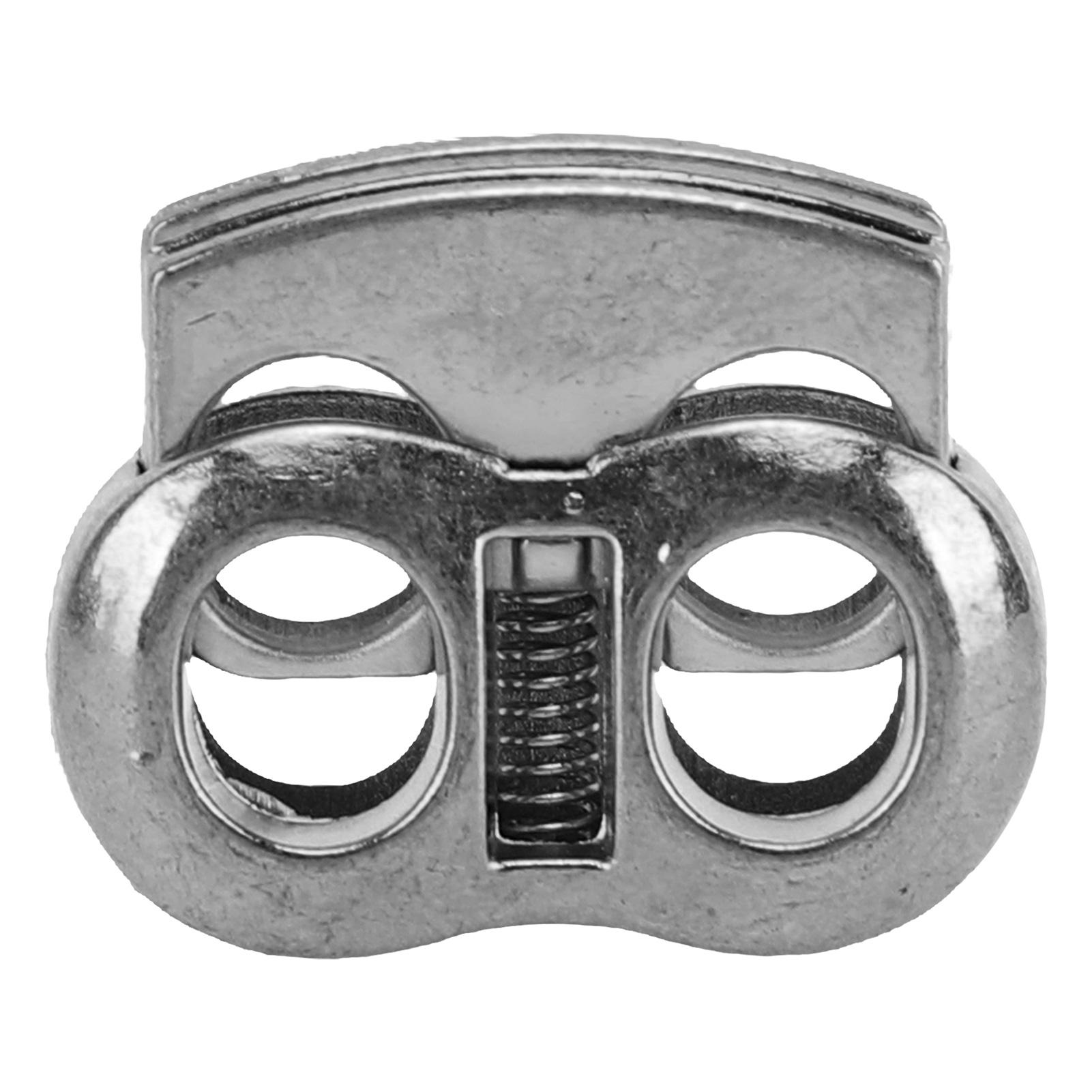 

10Pcs Cord Lock Stopper Clamp Locker for Drawstring Shoelaces Lace Locking End Tightener Zinc Alloy Spring Buckle Round