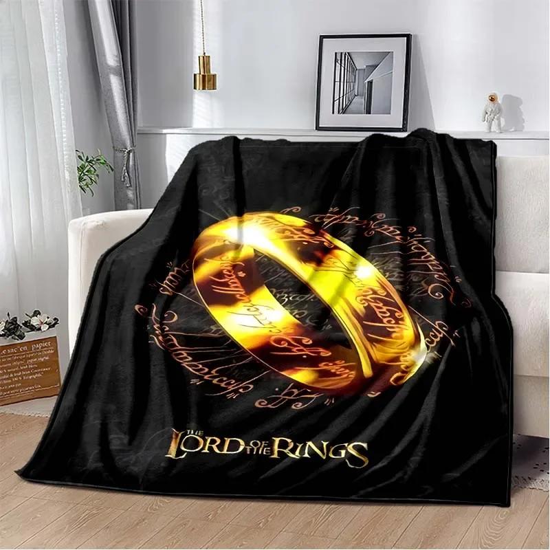 2025 New Fashionable L-Lord of the Rings Printed Blanket Hotel Office Comfortable Warm Sofa Bed Soft Blanket Gift Picnic Blanket