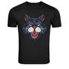 Angry Wild Cat Head Graphic T Shirt Fierce Animal Tee
