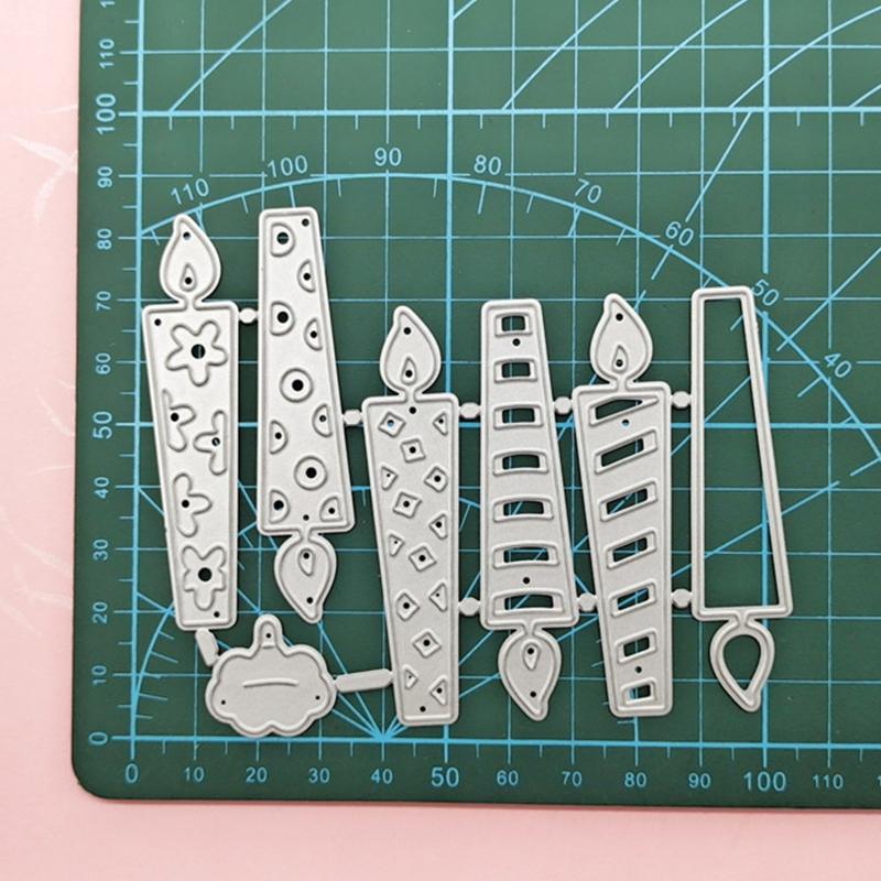 Birthday Candle Die Cut Metal Embossing Stencils Carbon Steel Cutting Dies for Card Making Scrapbooking Craft Project