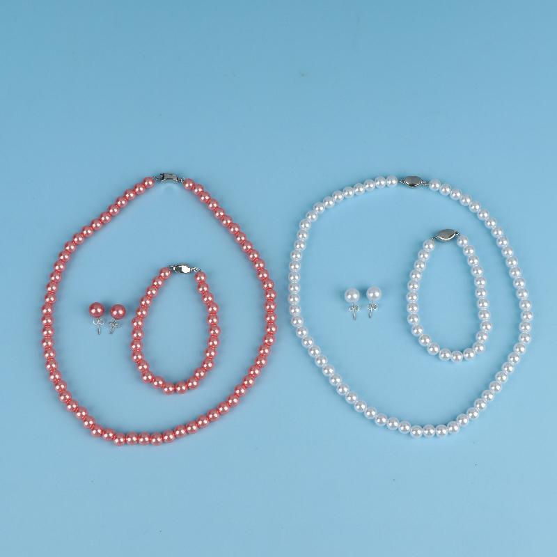 Fashionable Pearl Shell Bead Necklace Set For Women Mother'S Day Gift High-End Clavicle Chain Ins Style Jewelry