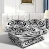 Blue eyed white tiger Pattern 3D Printed Duvet Cover Set Soft Comfortable Bedding Set Wildlife Style Quilt Cover Set Pillowcases