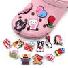 Valentine's Day Clog Shoe with Flower Decorative Buckle - Removable Western Garden Shoe Accessories