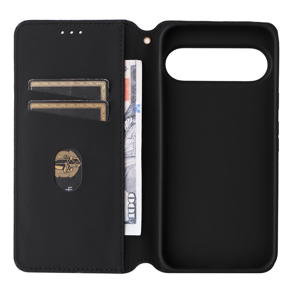 For Google Pixel 10 Pro XL Case Wallet Rhombus Imprinted Leather Phone Cover