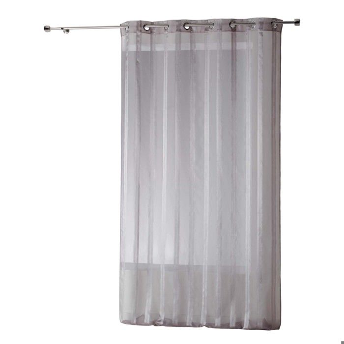 Voilage à rayures 140 x 260 cm Bandas noisette