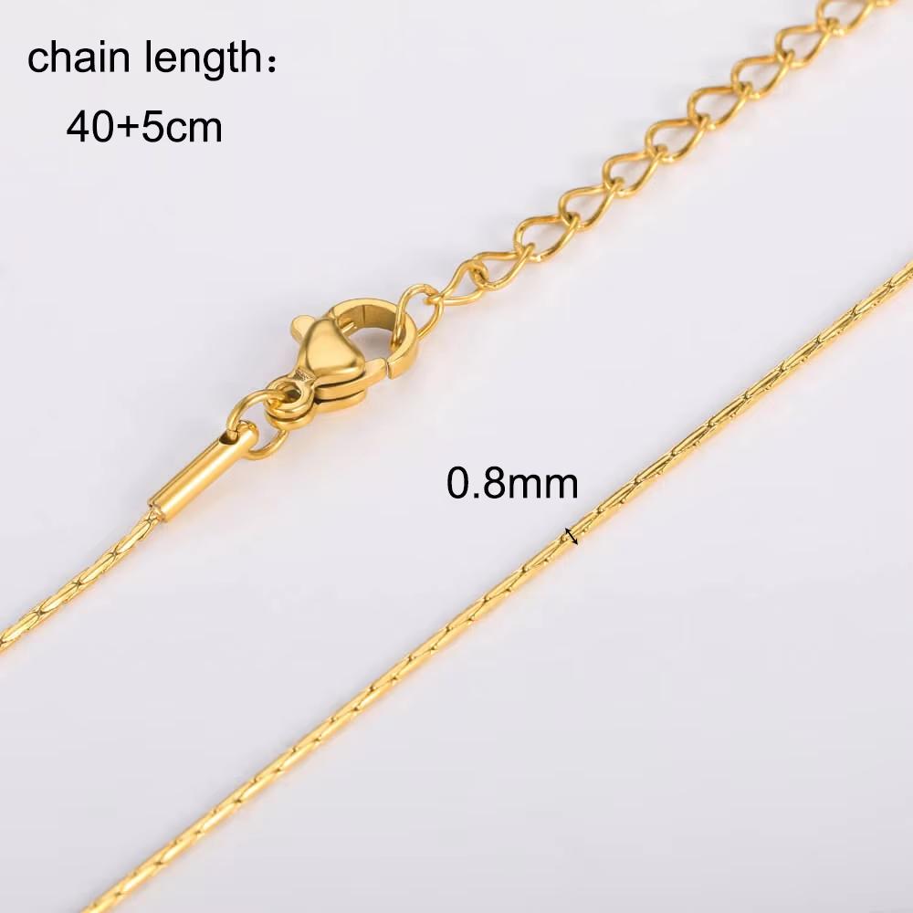 10pcs/Lot 45cm Stainless Steel 304 Link Necklace For Women Jewelry Making Accessories Diy Handmade Supplies Golden Silvery Chain