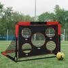 2-In-1 Portable Soccer Goal Set, Multi-Hole Training Net Thickened Oxford Cloth Steel Frame, Training & Match Dual Mode