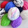 6pcs Gradient Chunky Yarn for Cushions Super Bulky Polyester Yarn Bundle (200g) - Extra Thick Ombre Yarn for DIY Pillow Covers