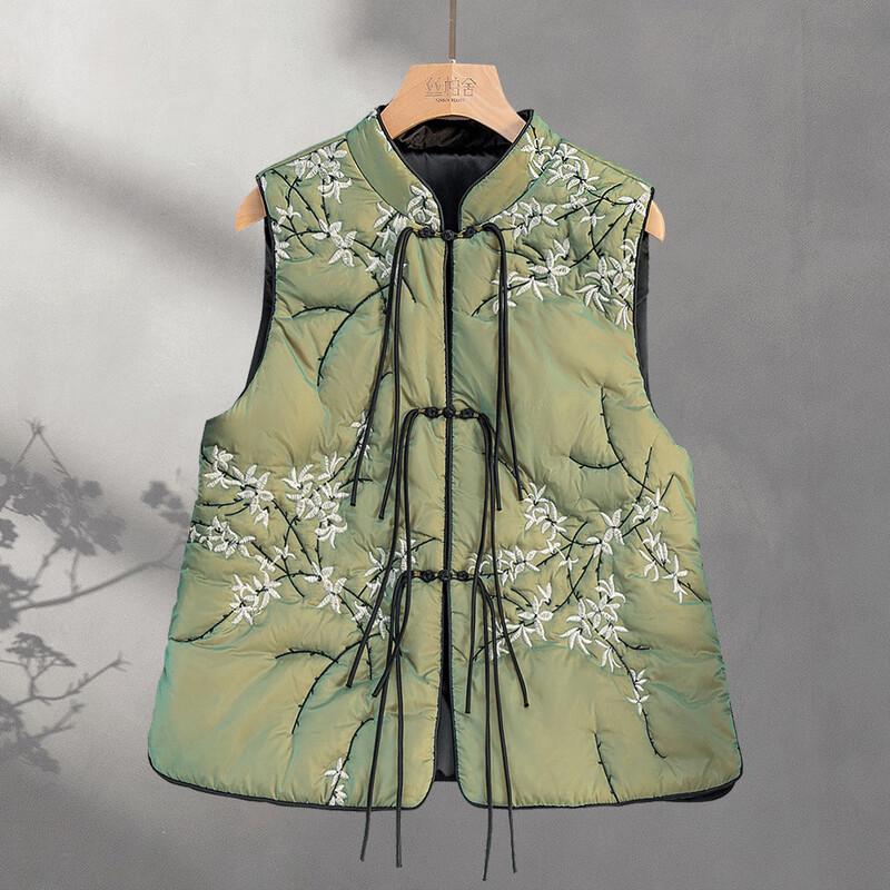 

Women s New Chinese Style Retro Cotton Vest M