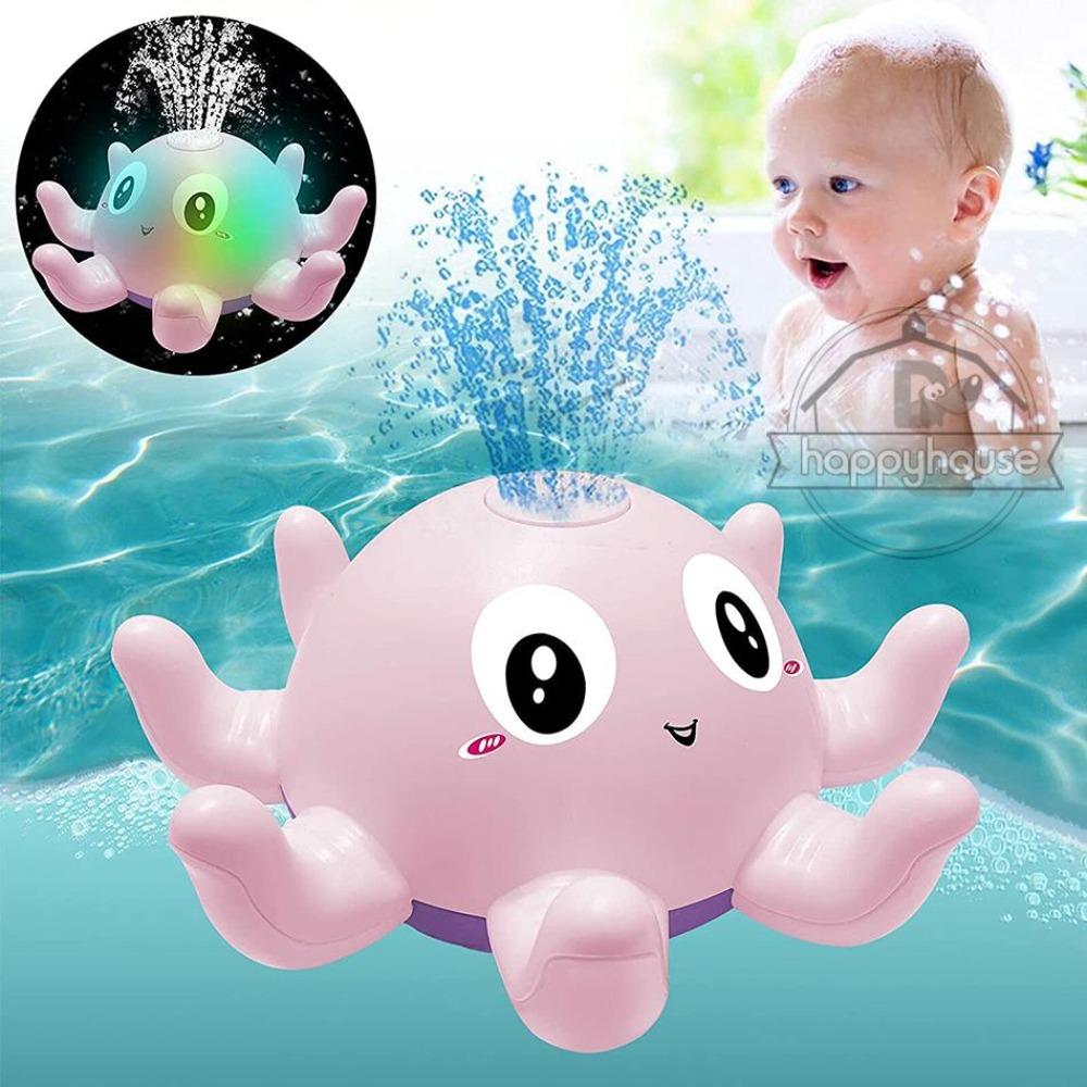 Baby Bath Toys Spray Water Shower Bathing Toys for Kids Electric Whale Bath Ball with Light Music LED Light Toys Ool Bathtub Toy