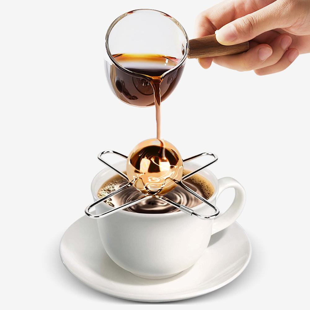 Frozen Ball for Espresso Coffee Reusable Cooling Coffee Tool Stainless Steel Ice Balls Cooling Coffee Flavor Enhancer Gadgets