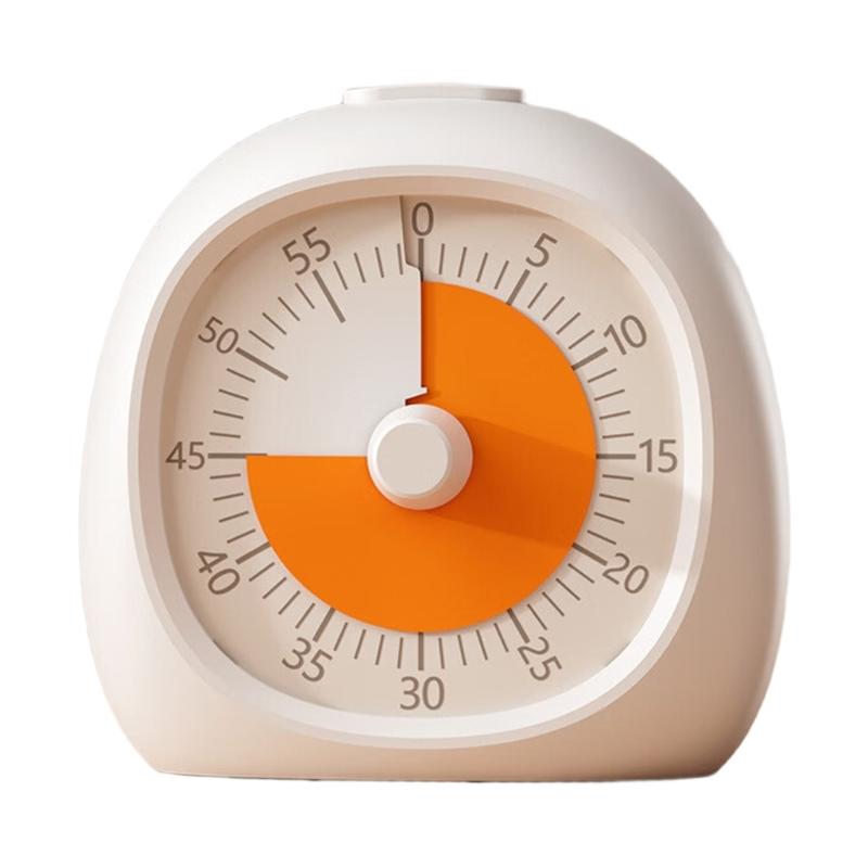 60 Minutes Visual Timer Quiet Operation Countdown Alarm Clock Kitchen Countdown Timer Time Management Tool белый
