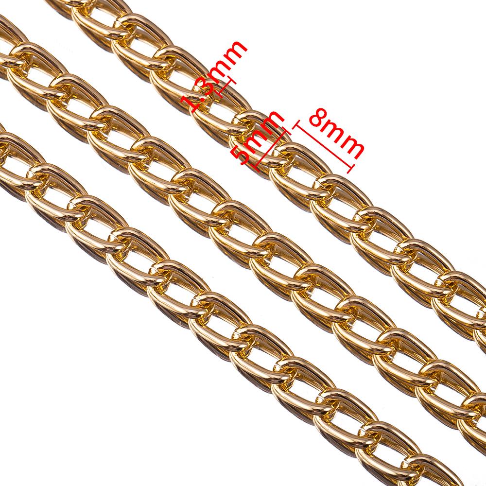 2M 1M 0.5M Aluminium Chain Curb Twisted Chain Links for DIY Handmade Necklaces Bracelets Jewelry Making Accessories Multi Color