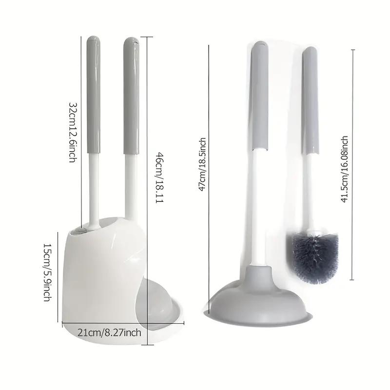 

2-в-1 вантуз и туалетная щетка с держателем набор для прочистки унитаза раковины дренажный инструмент для прочистки ванной комнаты чистящие средства