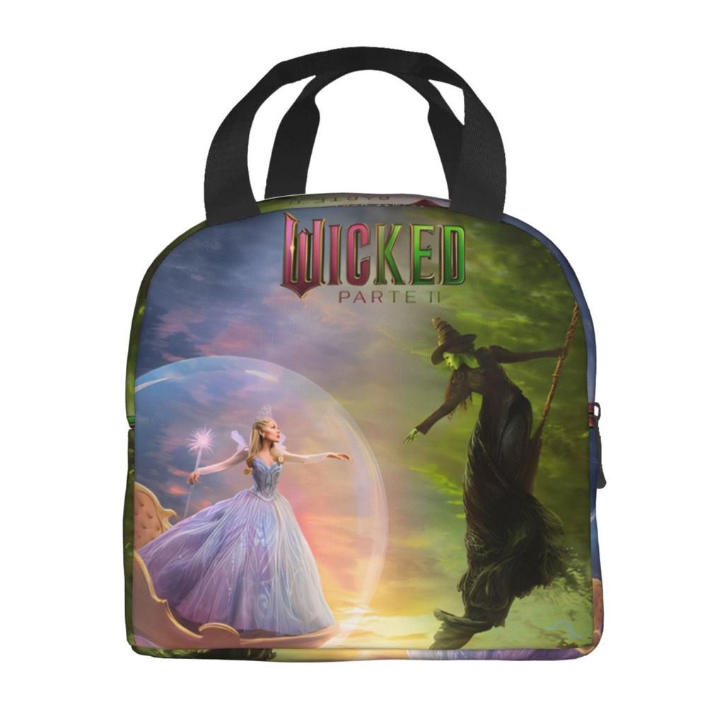 Glinda Elphaba Wicked For Good Thermal Insulated Lunch Bags for Travel Portable Food Bag Container Cooler Thermal Lunch Boxes