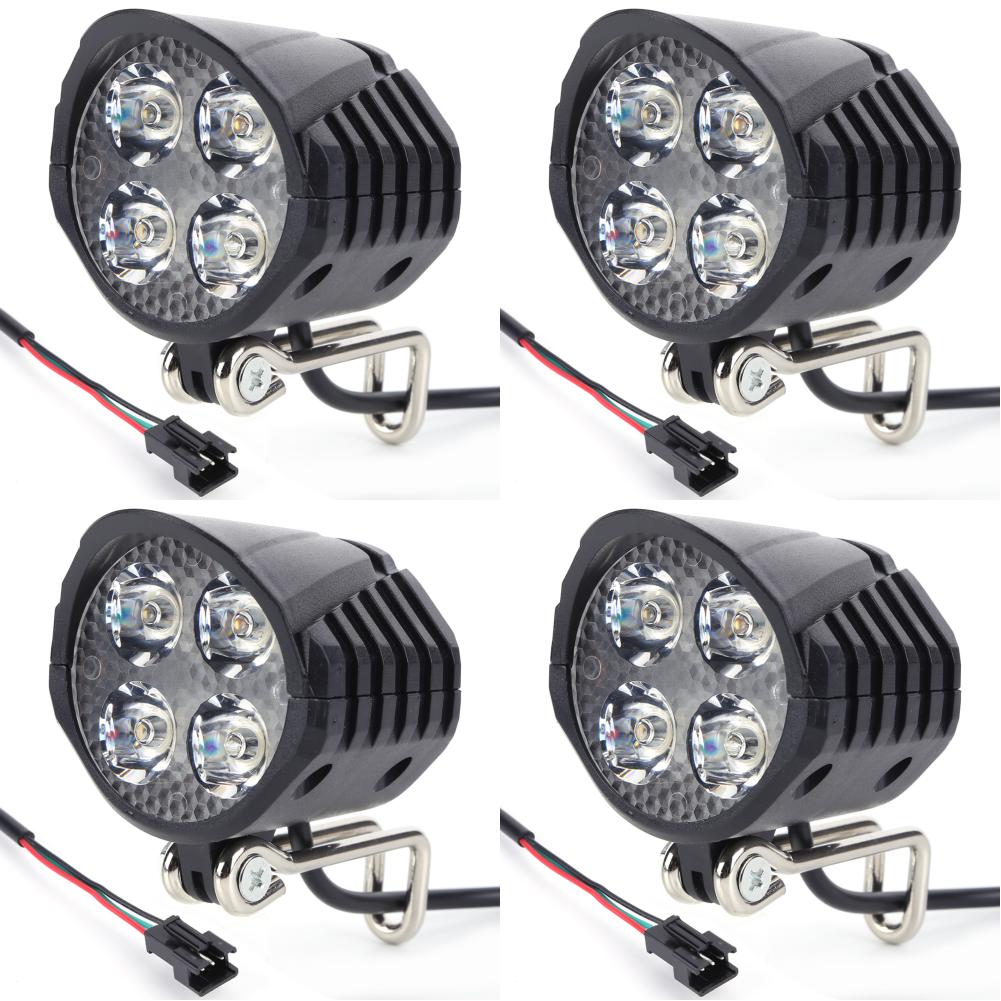 48V Electric Scooter LED Front Light with Horn High Brightness LED Headlight Energy Saving Easy Installation Cycling Accessories