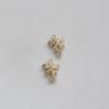 CANNER 2023 Fashion Piercing Zircon Flower Stud Earring for Women Girls Small Sweet Style Wedding Party Jewelry Earrings Gift