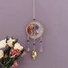 Handmade Sunlight Crystal Dream Catcher: Rainbow Wind Chime Pendant for Girl's Room Gift