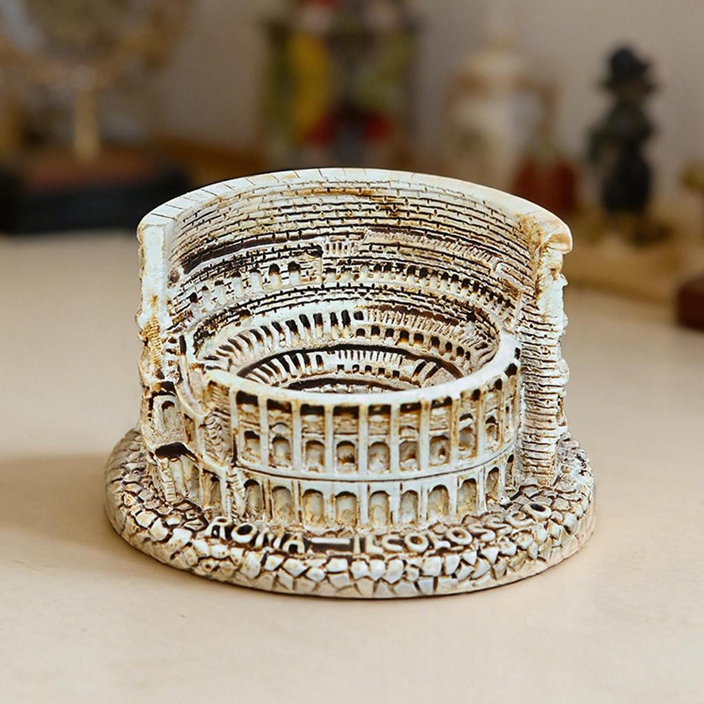 Miniature Roman Colosseums Model Resin Colosseums Sculpture Ancient Roman Architecture Small Italian Desktop Ornaments
