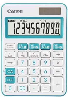 Canon Colorful Calculator Mini Desktop Double Tax Antibacterial Finish LS-105WUC-BL, 10-digit, Size, Function,