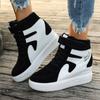 Rode sneakers dames Zwarte Platform Vulcaniseer Schoenen Dames Hoge top Platform Sneakers dames Casual Sleehakken schoenen Dames Schoenen herfst