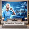 Custom Name Text Tapestry Erling Haaland Personalized Polyester Wall Tapestry For Bedroom And Room