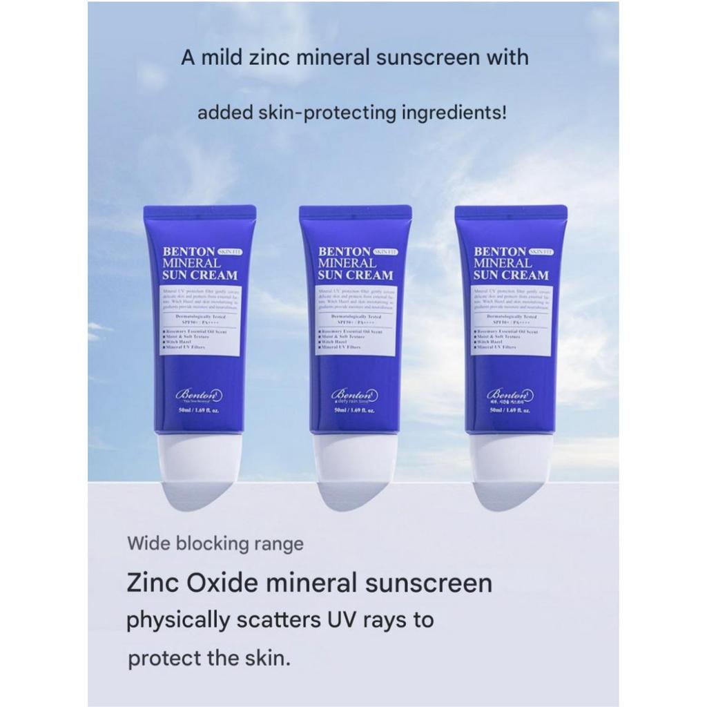 Benton Crème Solaire Minérale Skin Fit SPF50+ PA++++ 50ml