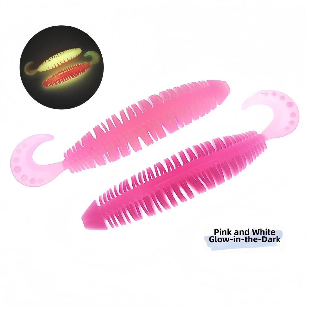 Double Colors Artificial Fishing Worms 7.5cm/10cm Size Jig Fishing Lures  For Carp Fishing