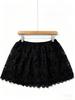 Women's Plus Size Lace Slimming Skirt with Flaw Concealing Layer and Elastic Waistband