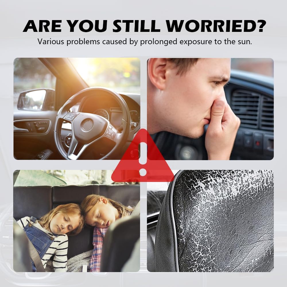 57.09 * 31.5" Windshield Sun Shade Foldable,Upgraded 210T Radium Titanium Silver Car Windshield Cover With Storage Pouch For Automotive Interior