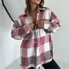 Women's 2025 Thick Plaid Shirt Jacket: Versatile Lazy Style for Autumn & Winter
