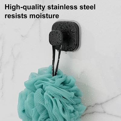 Stainless Steel Suction Cup Hook Heavy Duty Front Door Wreath Hanger No Drill Bathroom Glass Window Mirror Shower Towel Robe Vacuum Hook