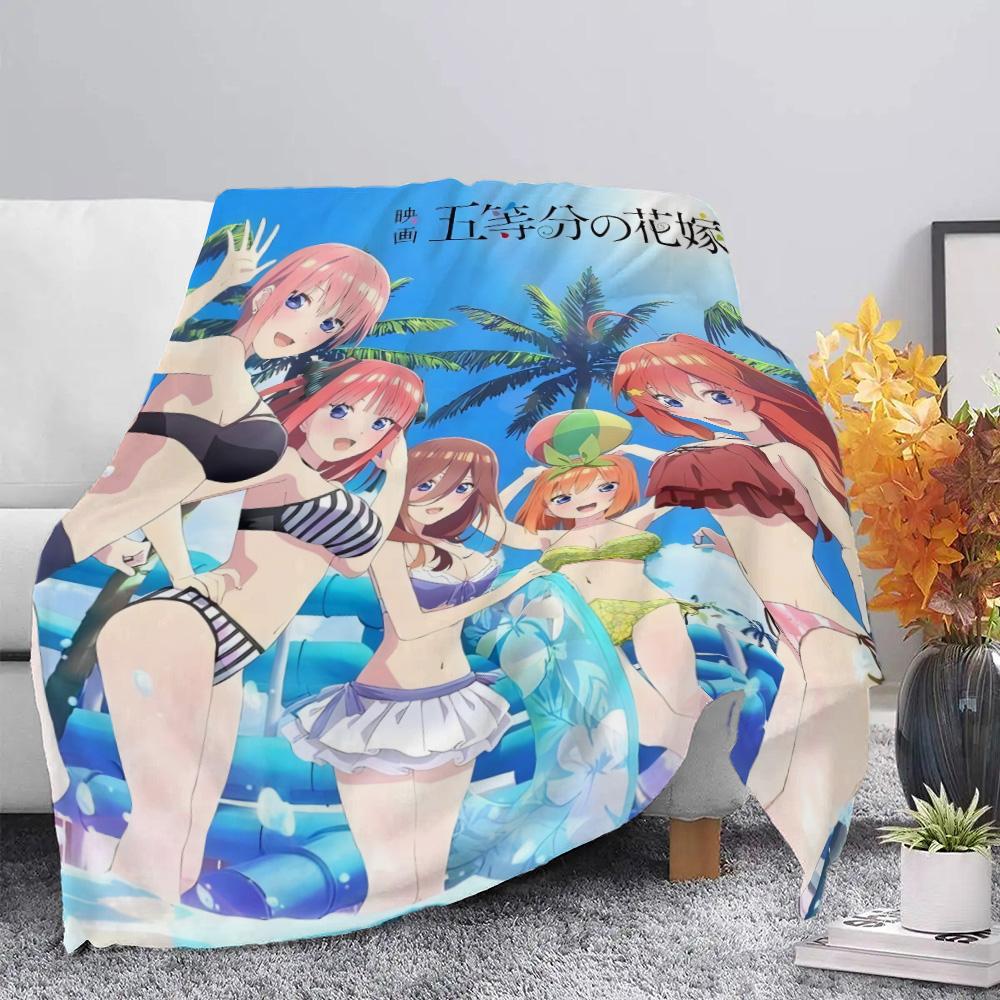 Quintessential Quintuplets Printed Blanket Picnic Blankets Warm Blanket Soft and Comfortable Blanket Home Travel Birthday Gift