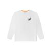 Vans Embroidered Logo Crew Neck Long Sleeve T-Shirt Unisex Tops White VN0002BRWHT