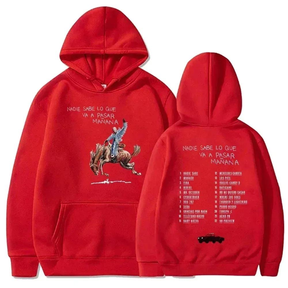 Bad Bunny Album Graphic Hoodies Men Women Vintage Long Sleeve High Quality Fleece Warm Sweatshirts Pullover Tracksuit Female Male Clothing