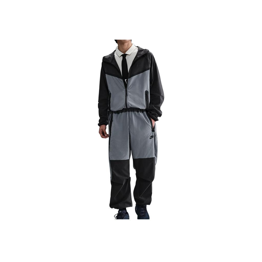 Nike Tech Windrunner Comfortable Classic Fashion Versatile Hooded Jacket Men Jackets Black Gray HM7152-065