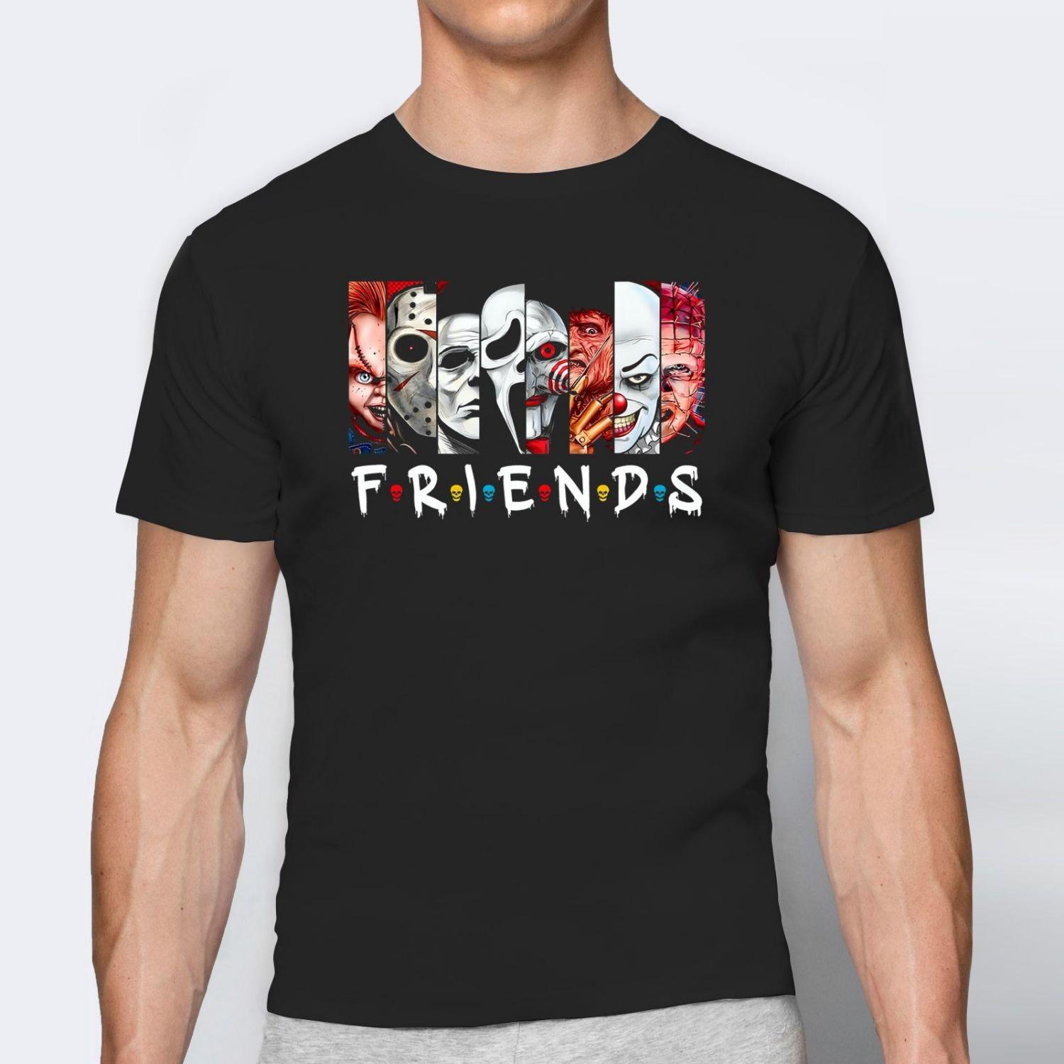 

SMI Friends Printed T-shirt Oversized Short Sleeve Men Women Summer Streetwear Cotton Streetwear Short Sleeved Female Male Clothing XXXXXL чорний