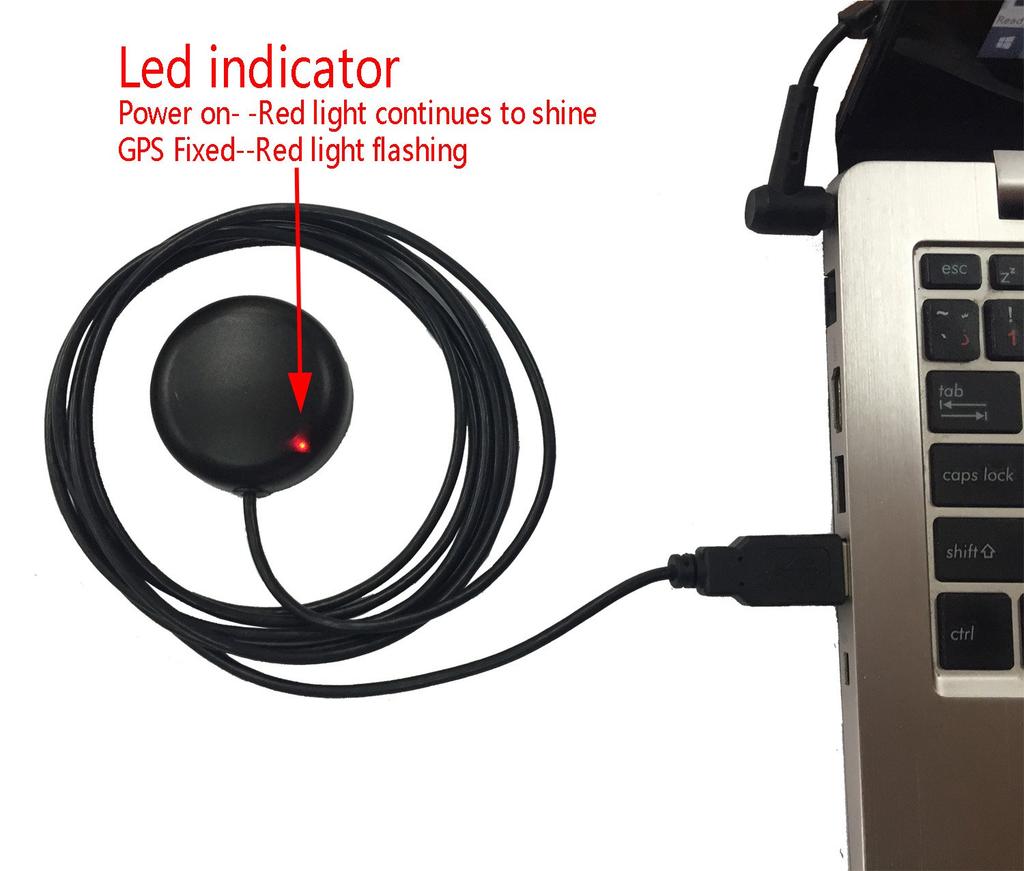 VFAN USB GPS Receiver Antenna for Gmouse Laptop PC Car Marine Navigation Magnetic Base