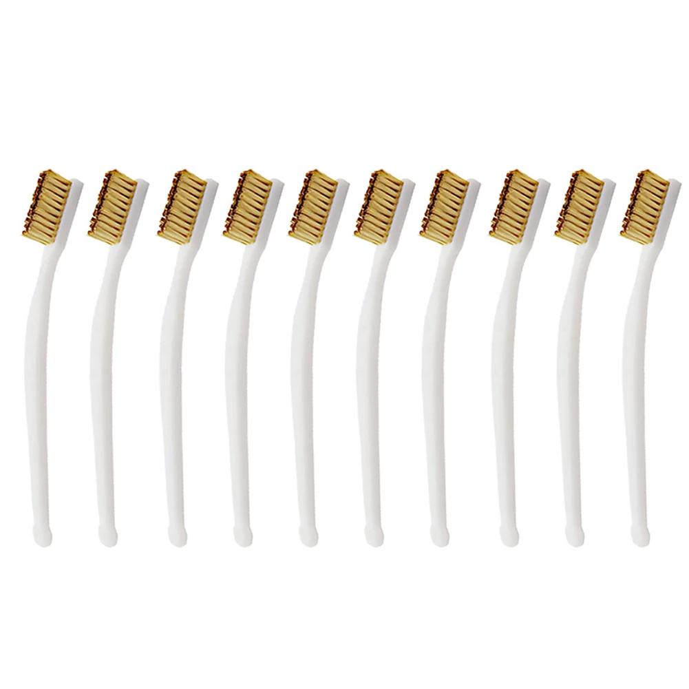 10-3pcs Wire Brush Set Steel Metal Brass Nylon Cleaning Polishing Rust Brush Metal Cleaning Grinder Fitter Machine Cleaner Tools