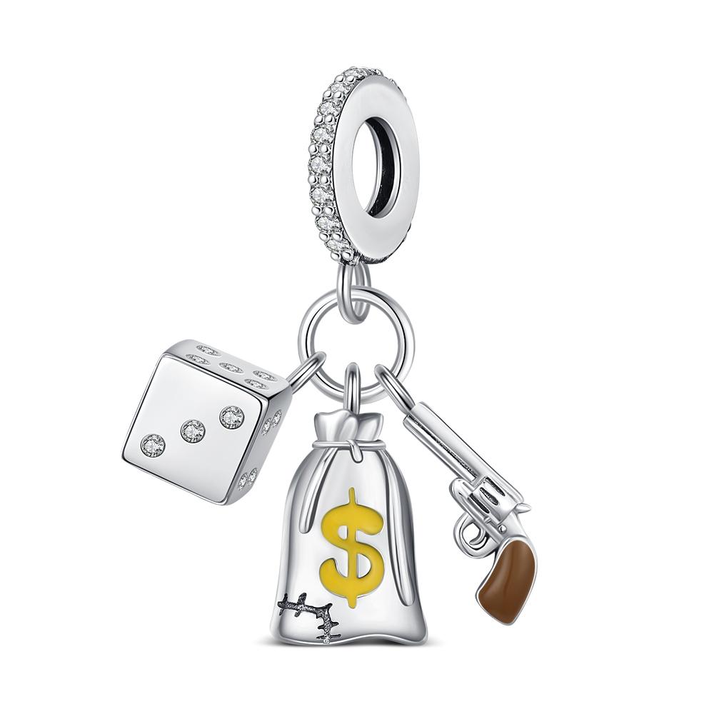 925 Silver Robot Charms Pendant sea turtle Moon Bead Fit Bracelet For Women DIY Fashion Jewelry Elegant Gift