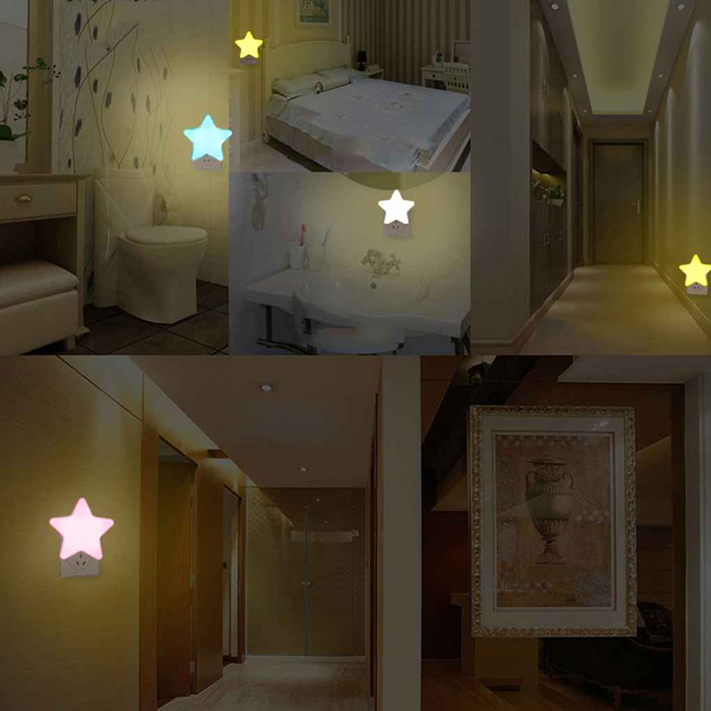 Cartoon Star LED Children Animal Night Light Soft Silicone Bedroom Lamp Gift
