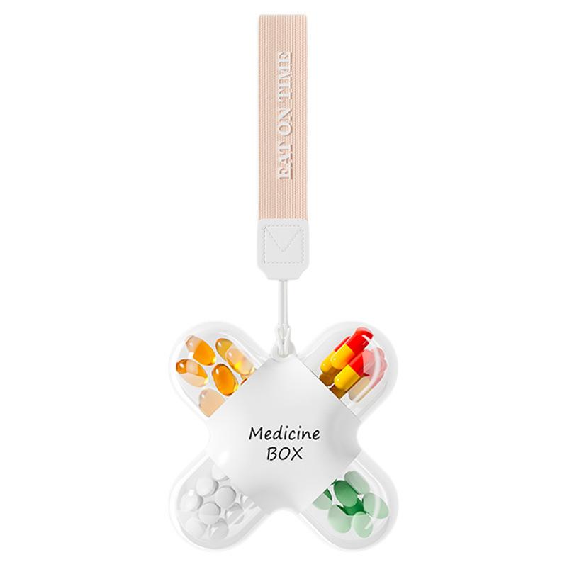 

Four-compartment Capsule Medicine Box, Portable and Portable Medicine Classification, Independent Compartments, Detachable Medicine Box